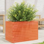 vidaXL Jardinieră grădină, maro ceruit, 70x40x45,5 cm, lemn masiv pin vidaXL Jardinieră grădină, maro ceruit, 70x40x45,5 cm, lemn masiv pin