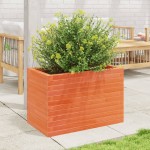 vidaXL Jardinieră grădină, maro ceruit, 70x40x45,5 cm, lemn masiv pin vidaXL Jardinieră grădină, maro ceruit, 70x40x45,5 cm, lemn masiv pin