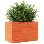 vidaXL Jardinieră grădină, maro ceruit, 70x40x45,5 cm, lemn masiv pin vidaXL Jardinieră grădină, maro ceruit, 70x40x45,5 cm, lemn masiv pin