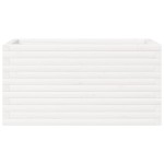 vidaXL Jardinieră de grădină, alb, 90x40x45,5 cm, lemn masiv de pin vidaXL Jardinieră de grădină, alb, 90x40x45,5 cm, lemn masiv de pin