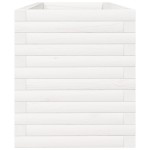 vidaXL Jardinieră de grădină, alb, 110x40x45,5 cm, lemn masiv de pin vidaXL Jardinieră de grădină, alb, 110x40x45,5 cm, lemn masiv de pin