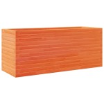 vidaXL Jardinieră grădină, maro ceruit, 110x40x45,5 cm, lemn masiv pin vidaXL Jardinieră grădină, maro ceruit, 110x40x45,5 cm, lemn masiv pin