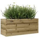 vidaXL Jardinieră de grădină, 110x40x45,5 cm, lemn de pin impregnat