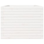 vidaXL Jardinieră de grădină, alb, 90x60x45,5 cm, lemn masiv de pin