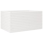 vidaXL Jardinieră de grădină, alb, 90x60x45,5 cm, lemn masiv de pin
