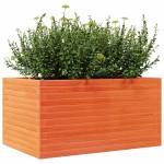 vidaXL Jardinieră grădină, maro ceruit, 90x60x45,5 cm, lemn masiv pin
