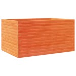 vidaXL Jardinieră grădină, maro ceruit, 90x60x45,5 cm, lemn masiv pin