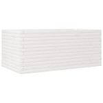 vidaXL Jardinieră de grădină, alb, 110x60x45,5 cm, lemn masiv de pin vidaXL Jardinieră de grădină, alb, 110x60x45,5 cm, lemn masiv de pin