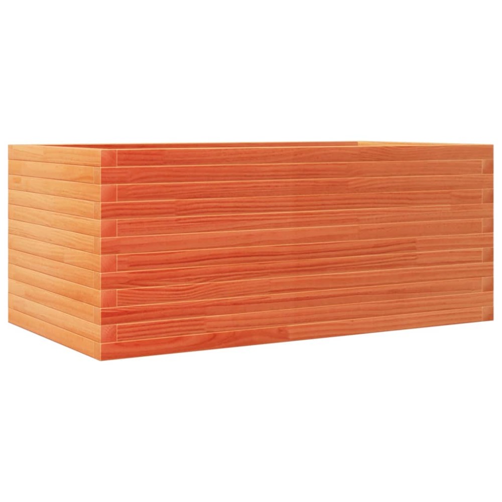 vidaXL Jardinieră grădină, maro ceruit, 110x60x45,5 cm, lemn masiv pin