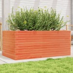 vidaXL Jardinieră grădină, maro ceruit, 110x60x45,5 cm, lemn masiv pin vidaXL Jardinieră grădină, maro ceruit, 110x60x45,5 cm, lemn masiv pin