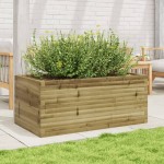 vidaXL Jardinieră de grădină, 110x60x45,5 cm, lemn de pin impregnat