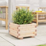 vidaXL Jardinieră de grădină, 40x40x26,5 cm, lemn masiv de pin vidaXL Jardinieră de grădină, 40x40x26,5 cm, lemn masiv de pin