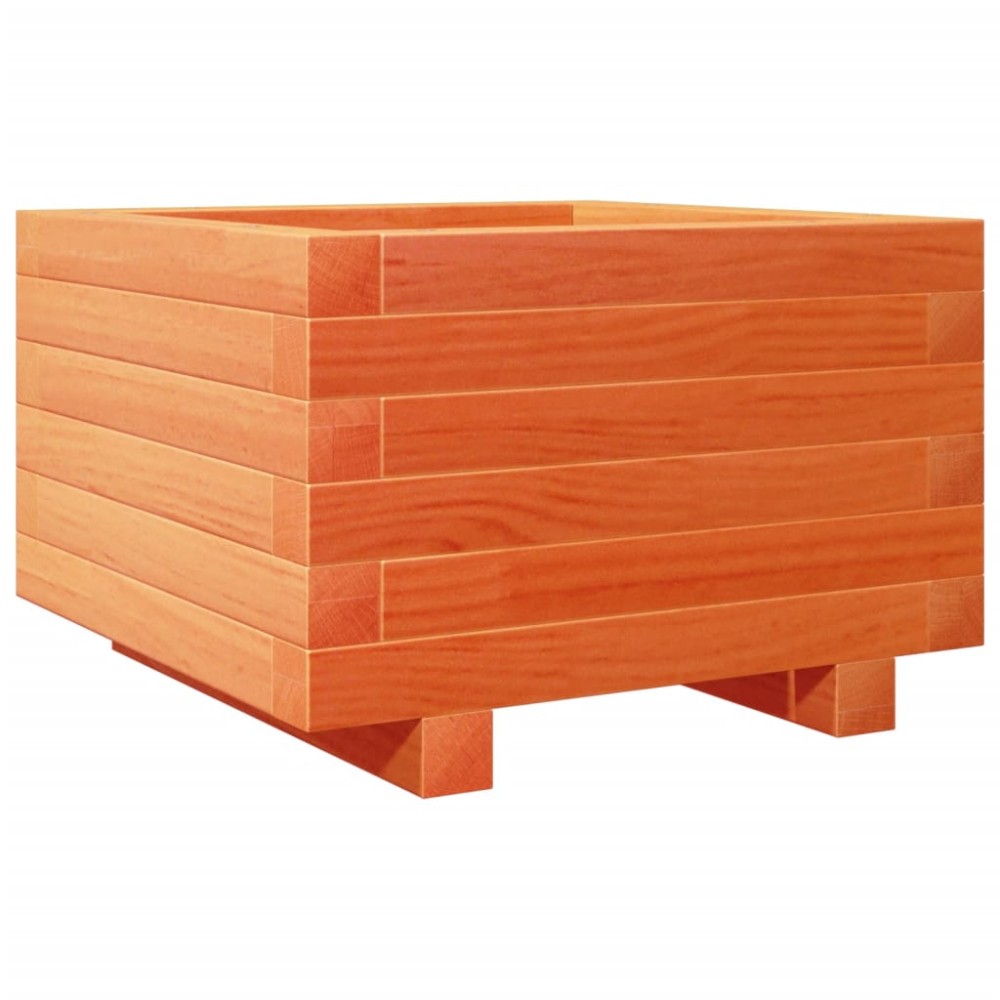 vidaXL Jardinieră grădină, maro ceruit, 40x40x26,5 cm, lemn masiv pin