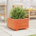 vidaXL Jardinieră grădină, maro ceruit, 40x40x26,5 cm, lemn masiv pin vidaXL Jardinieră grădină, maro ceruit, 40x40x26,5 cm, lemn masiv pin