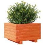 vidaXL Jardinieră grădină, maro ceruit, 40x40x26,5 cm, lemn masiv pin vidaXL Jardinieră grădină, maro ceruit, 40x40x26,5 cm, lemn masiv pin