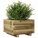vidaXL Jardinieră de grădină, 40x40x26,5 cm, lemn de pin impregnat