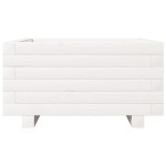 vidaXL Jardinieră de grădină, alb, 50x50x26,5 cm, lemn masiv de pin