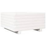 vidaXL Jardinieră de grădină, alb, 50x50x26,5 cm, lemn masiv de pin