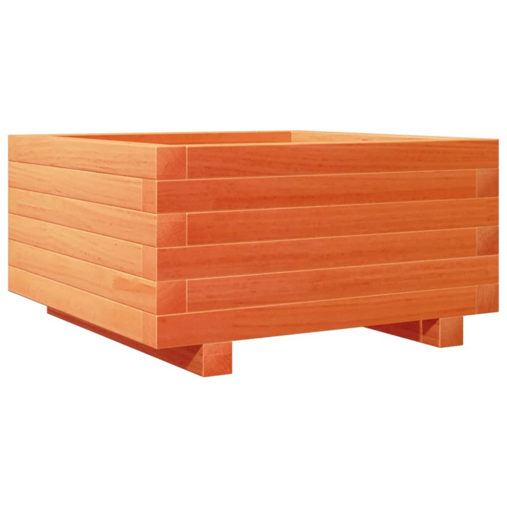 vidaXL Jardinieră grădină, maro ceruit, 50x50x26,5 cm, lemn masiv pin