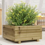 vidaXL Jardinieră de grădină 50x50x26,5 cm lemn de pin impregnat