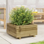 vidaXL Jardinieră de grădină 50x50x26,5 cm lemn de pin impregnat