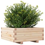 vidaXL Jardinieră de grădină, 60x60x26,5 cm, lemn masiv de pin vidaXL Jardinieră de grădină, 60x60x26,5 cm, lemn masiv de pin