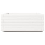 vidaXL Jardinieră de grădină, alb, 60x60x26,5 cm, lemn masiv de pin vidaXL Jardinieră de grădină, alb, 60x60x26,5 cm, lemn masiv de pin