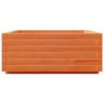 vidaXL Jardinieră grădină, maro ceruit, 60x60x26,5 cm, lemn masiv pin vidaXL Jardinieră grădină, maro ceruit, 60x60x26,5 cm, lemn masiv pin