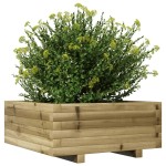 vidaXL Jardinieră de grădină, 60x60x26,5 cm, lemn de pin impregnat vidaXL Jardinieră de grădină, 60x60x26,5 cm, lemn de pin impregnat
