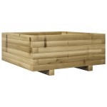 vidaXL Jardinieră de grădină, 60x60x26,5 cm, lemn de pin impregnat vidaXL Jardinieră de grădină, 60x60x26,5 cm, lemn de pin impregnat