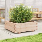 vidaXL Jardinieră de grădină, 70x70x26,5 cm, lemn masiv de pin vidaXL Jardinieră de grădină, 70x70x26,5 cm, lemn masiv de pin
