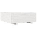 vidaXL Jardinieră de grădină, alb, 70x70x26,5 cm, lemn masiv de pin vidaXL Jardinieră de grădină, alb, 70x70x26,5 cm, lemn masiv de pin
