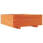 vidaXL Jardinieră grădină, maro ceruit, 70x70x26,5 cm, lemn masiv pin vidaXL Jardinieră grădină, maro ceruit, 70x70x26,5 cm, lemn masiv pin