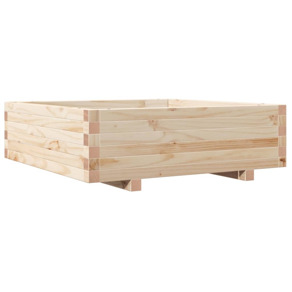 vidaXL Jardinieră de grădină, 80x80x26,5 cm, lemn masiv de pin