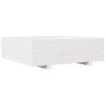 vidaXL Jardinieră de grădină, alb, 80x80x26,5 cm, lemn masiv de pin vidaXL Jardinieră de grădină, alb, 80x80x26,5 cm, lemn masiv de pin