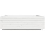 vidaXL Jardinieră de grădină, alb, 80x80x26,5 cm, lemn masiv de pin vidaXL Jardinieră de grădină, alb, 80x80x26,5 cm, lemn masiv de pin