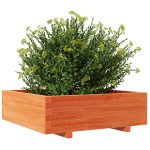 vidaXL Jardinieră grădină, maro ceruit, 80x80x26,5 cm, lemn masiv pin vidaXL Jardinieră grădină, maro ceruit, 80x80x26,5 cm, lemn masiv pin