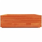 vidaXL Jardinieră grădină, maro ceruit, 80x80x26,5 cm, lemn masiv pin vidaXL Jardinieră grădină, maro ceruit, 80x80x26,5 cm, lemn masiv pin
