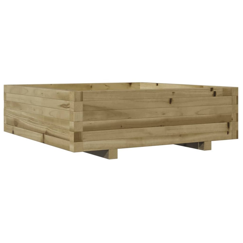 vidaXL Jardinieră de grădină, 80x80x26,5 cm, lemn de pin impregnat