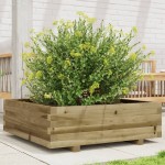 vidaXL Jardinieră de grădină, 80x80x26,5 cm, lemn de pin impregnat vidaXL Jardinieră de grădină, 80x80x26,5 cm, lemn de pin impregnat