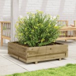 vidaXL Jardinieră de grădină, 80x80x26,5 cm, lemn de pin impregnat vidaXL Jardinieră de grădină, 80x80x26,5 cm, lemn de pin impregnat
