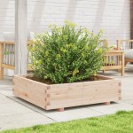 vidaXL Jardinieră de grădină, 90x90x26,5 cm, lemn masiv de pin vidaXL Jardinieră de grădină, 90x90x26,5 cm, lemn masiv de pin