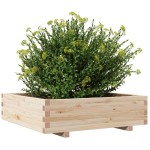vidaXL Jardinieră de grădină, 90x90x26,5 cm, lemn masiv de pin vidaXL Jardinieră de grădină, 90x90x26,5 cm, lemn masiv de pin