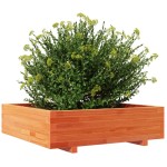 vidaXL Jardinieră grădină, maro ceruit, 90x90x26,5 cm, lemn masiv pin vidaXL Jardinieră grădină, maro ceruit, 90x90x26,5 cm, lemn masiv pin