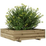 vidaXL Jardinieră de grădină, 90x90x26,5 cm, lemn de pin impregnat vidaXL Jardinieră de grădină, 90x90x26,5 cm, lemn de pin impregnat