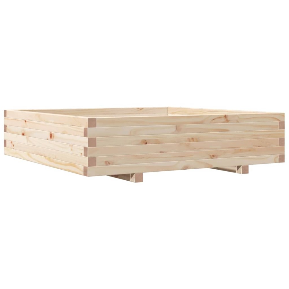 vidaXL Jardinieră de grădină, 100x100x26,5 cm, lemn masiv de pin