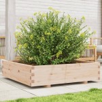 vidaXL Jardinieră de grădină, 100x100x26,5 cm, lemn masiv de pin vidaXL Jardinieră de grădină, 100x100x26,5 cm, lemn masiv de pin
