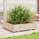vidaXL Jardinieră de grădină, 100x100x26,5 cm, lemn masiv de pin vidaXL Jardinieră de grădină, 100x100x26,5 cm, lemn masiv de pin
