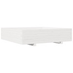 vidaXL Jardinieră de grădină, alb, 100x100x26,5 cm, lemn masiv de pin vidaXL Jardinieră de grădină, alb, 100x100x26,5 cm, lemn masiv de pin