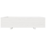 vidaXL Jardinieră de grădină, alb, 100x100x26,5 cm, lemn masiv de pin vidaXL Jardinieră de grădină, alb, 100x100x26,5 cm, lemn masiv de pin